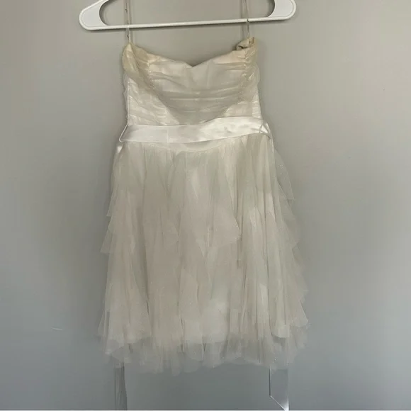Teeze Me | Dresses | Short Cream Homecoming Dress | Poshmark